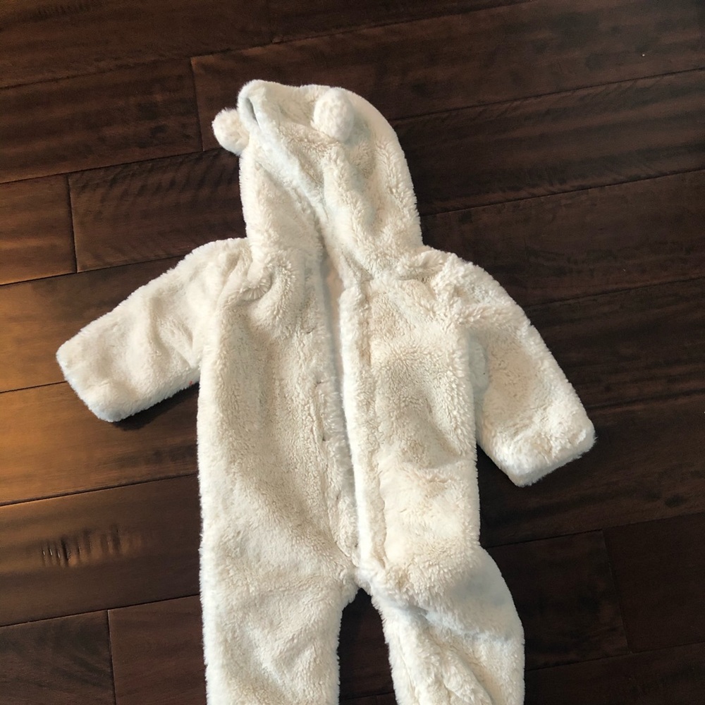 Janie & Jack fuzzy footie outwear